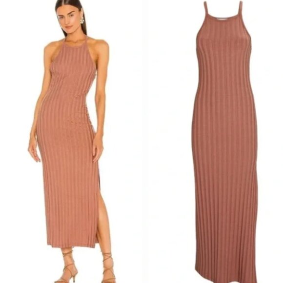 Jonathan Simkhai Standard Megan Ribbed Racer Back  Knit Midi Dress Size XS - Picture 11 of 12